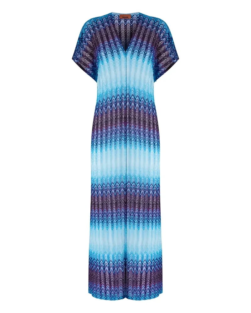 Missoni Kaftan mit Zickzackmuster - Blau Blau