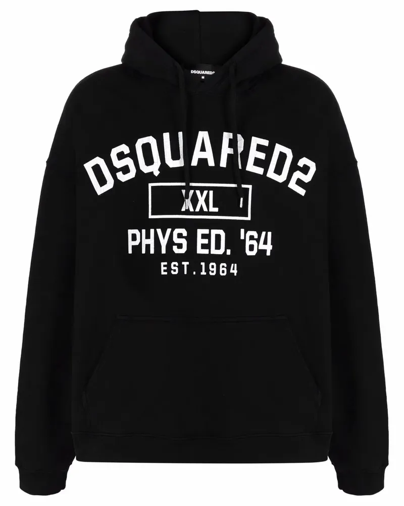 Dsquared2 Hoodie mit Logo-Print - Schwarz Schwarz