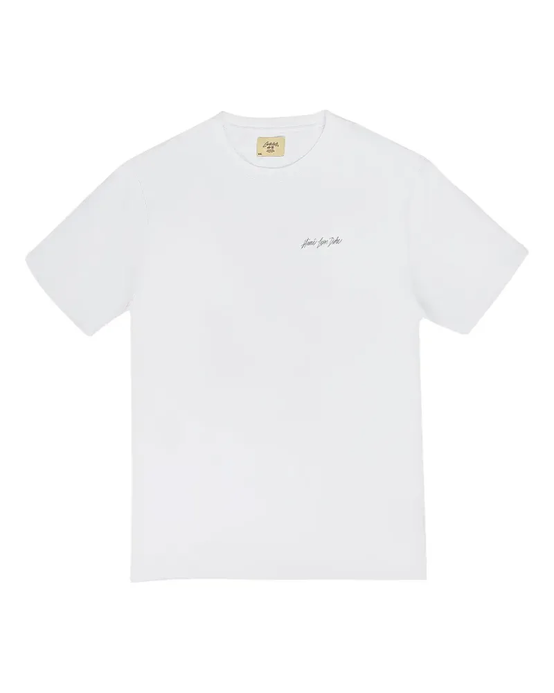 Aimé Leon Dore Franck Pellegrino T-Shirt mit Zeichnungs-Print - Weiß Weiß