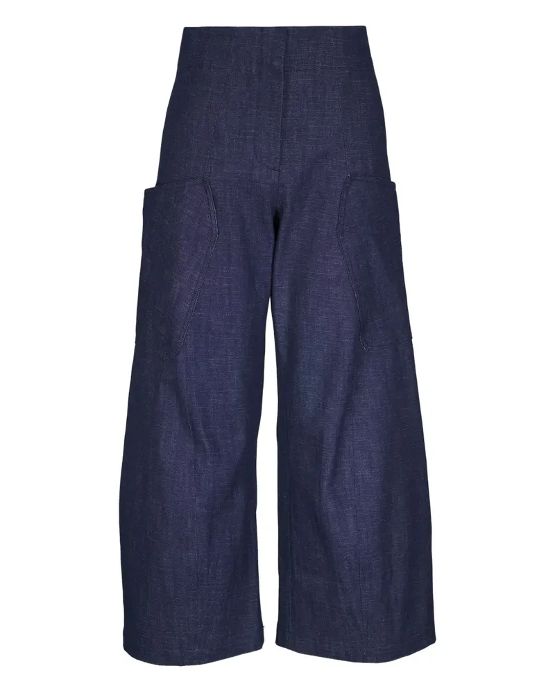 Zero + Maria Cornejo Hose mit weitem Bein - Blau Blau