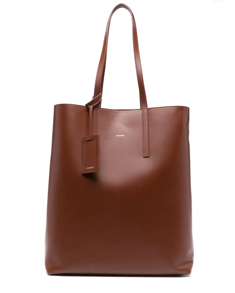 Sandro Handtasche aus Leder - Braun Braun