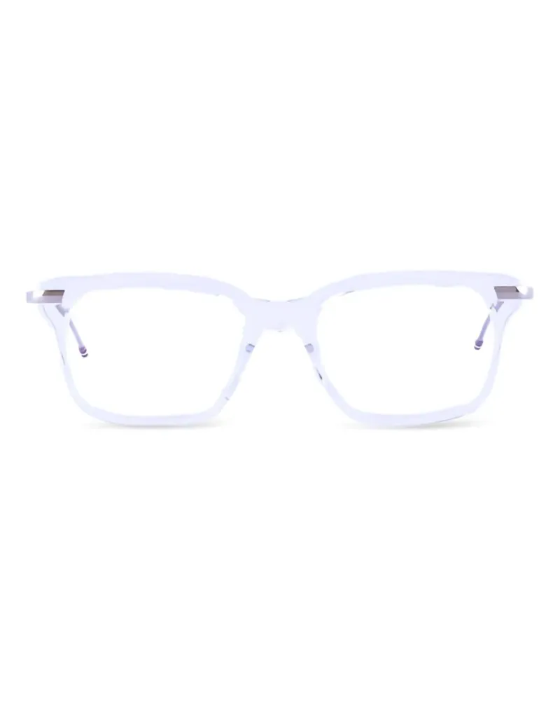 Thom Browne Brille mit eckigem Gestell - Weiß Weiß