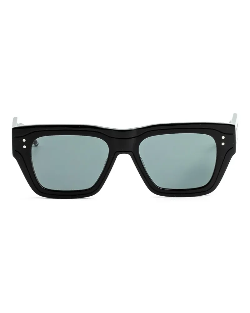 Thom Browne Sonnenbrille mit eckigem Gestell - Schwarz Schwarz