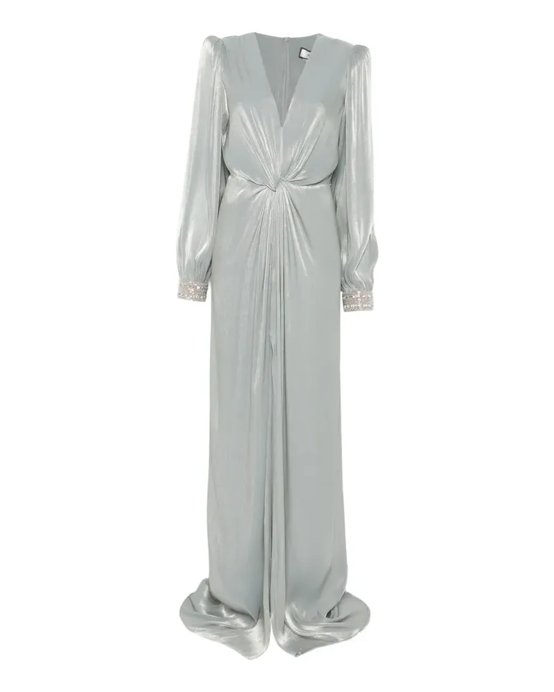 NISSA V-neck midi dress - Grün Grün