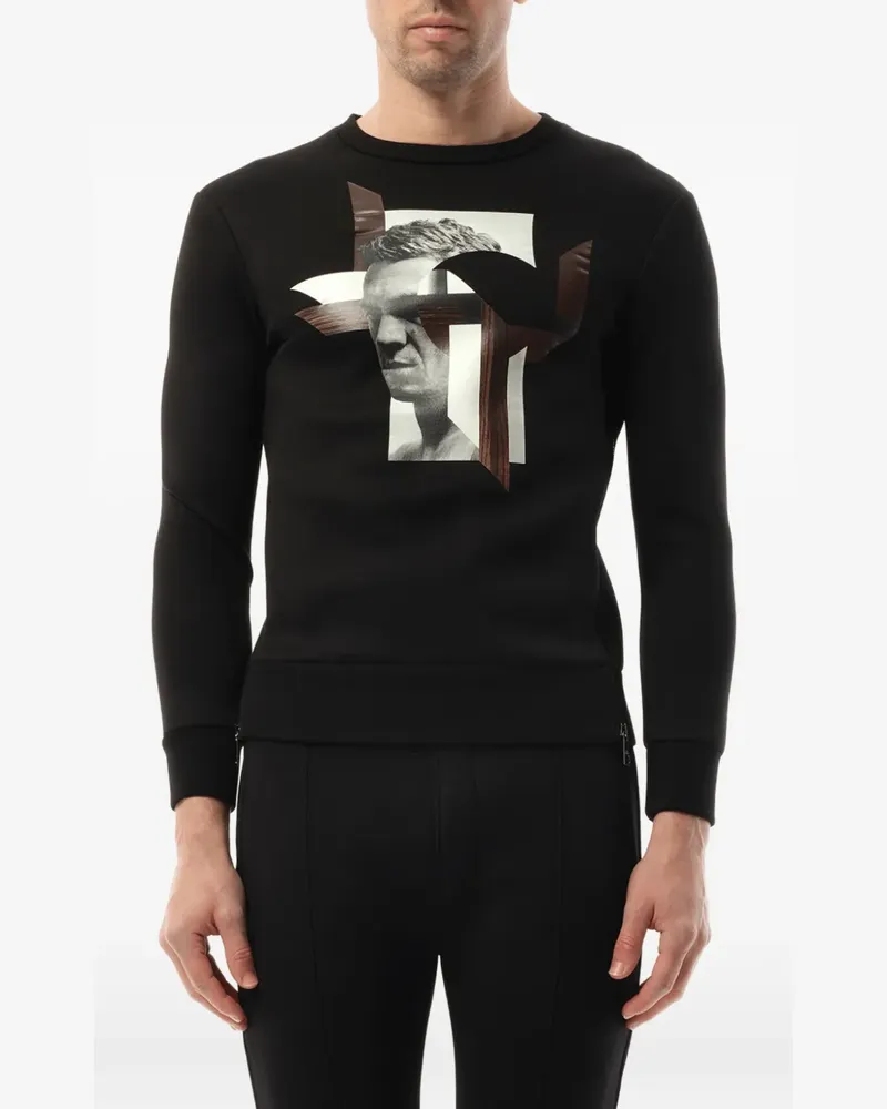 Neil Barrett Sweatshirt mit grafischem Print - Schwarz Schwarz