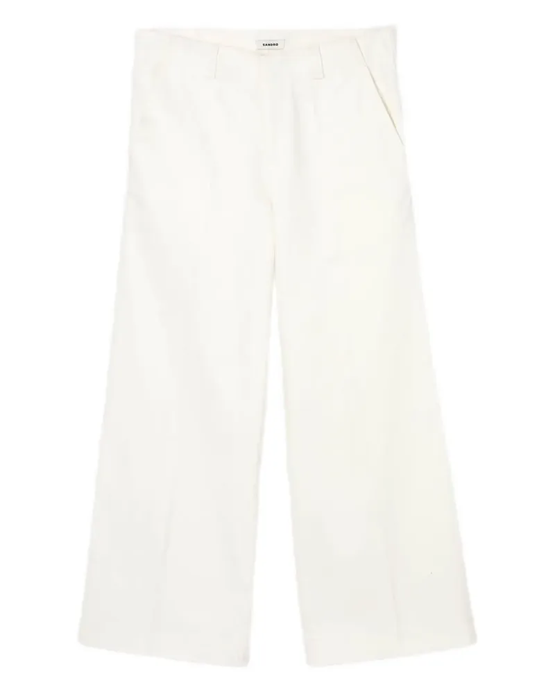 Sandro Hose mit weitem Bein - Weiß Weiß
