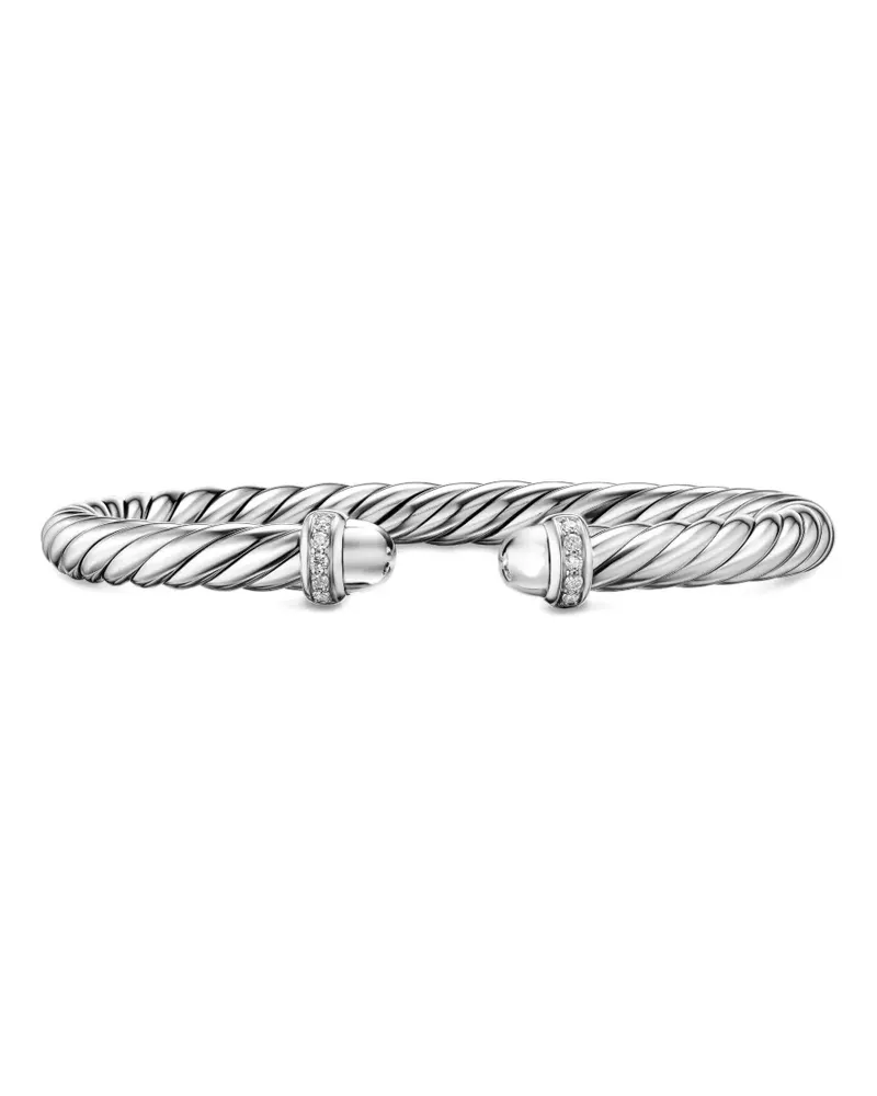 David Yurman sterling silver Cable Flex® diamond bracelet - Silber Silber