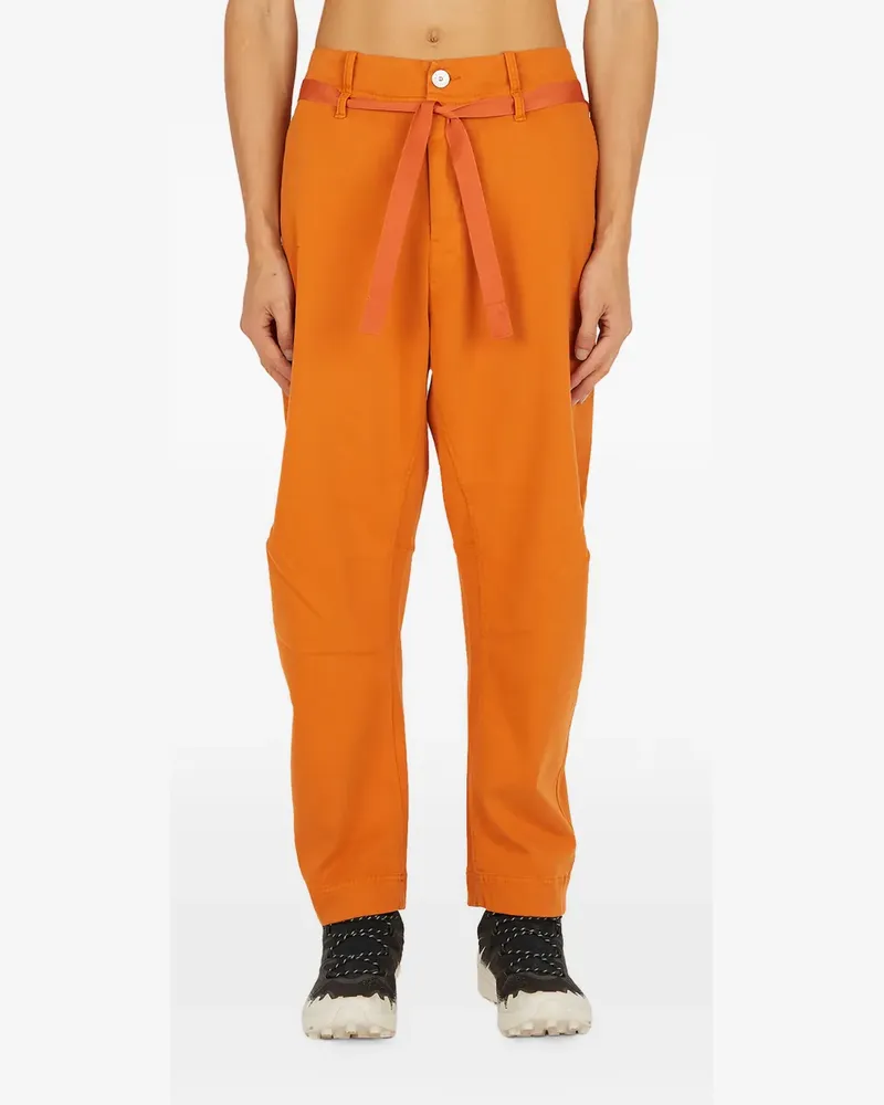 Stone Island Gerade Hose mit Gürtel - Orange Orange