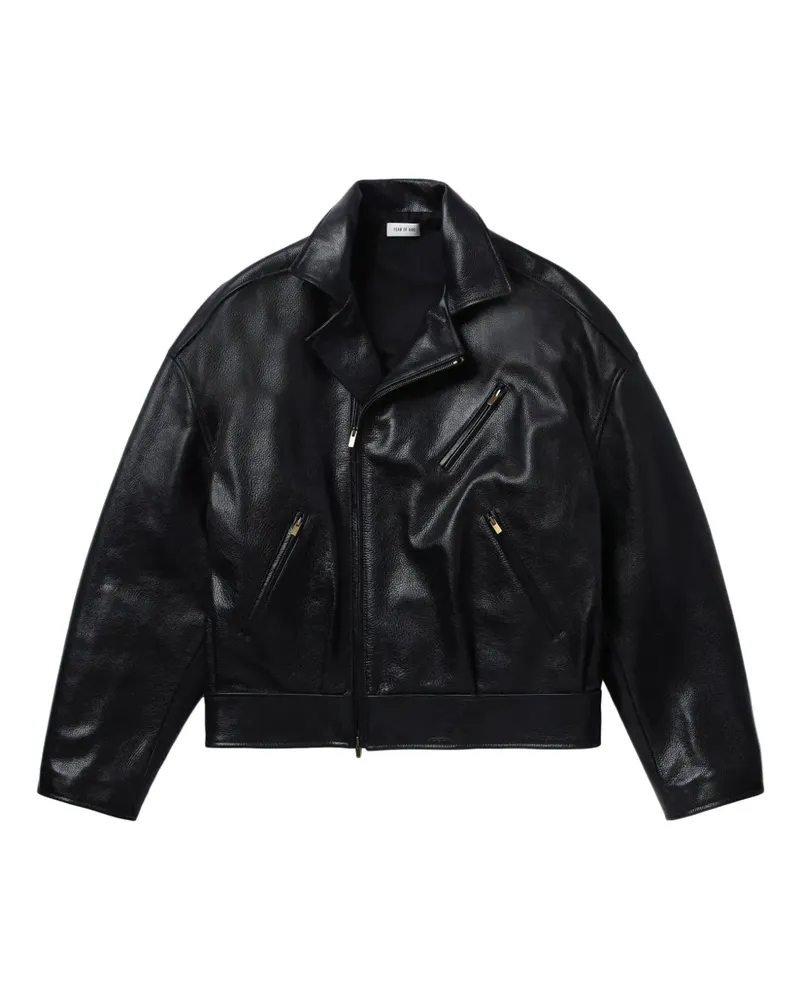 Fear of God Klassische Lederjacke - Schwarz Schwarz