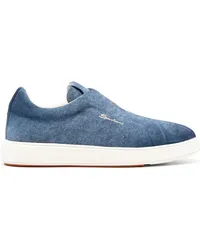 Santoni Loafer im Jeans-Look Blau