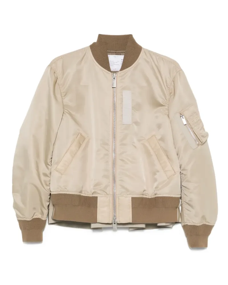 Sacai Bomberjacke mit Reißverschluss - Nude Nude