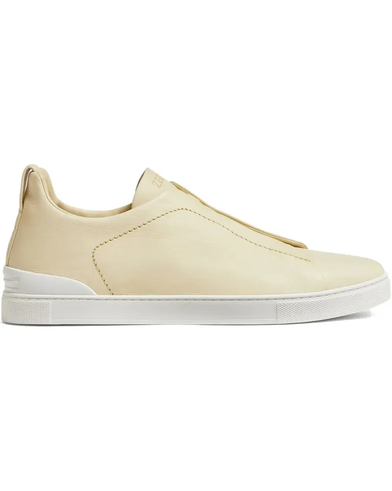 Ermenegildo Zegna Triple Stitch slip-on sneakers - Nude Nude