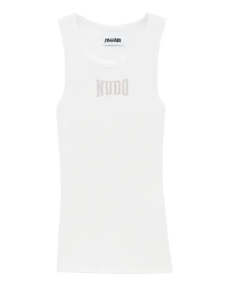 Magliano logo-lettering vest - Nude Nude