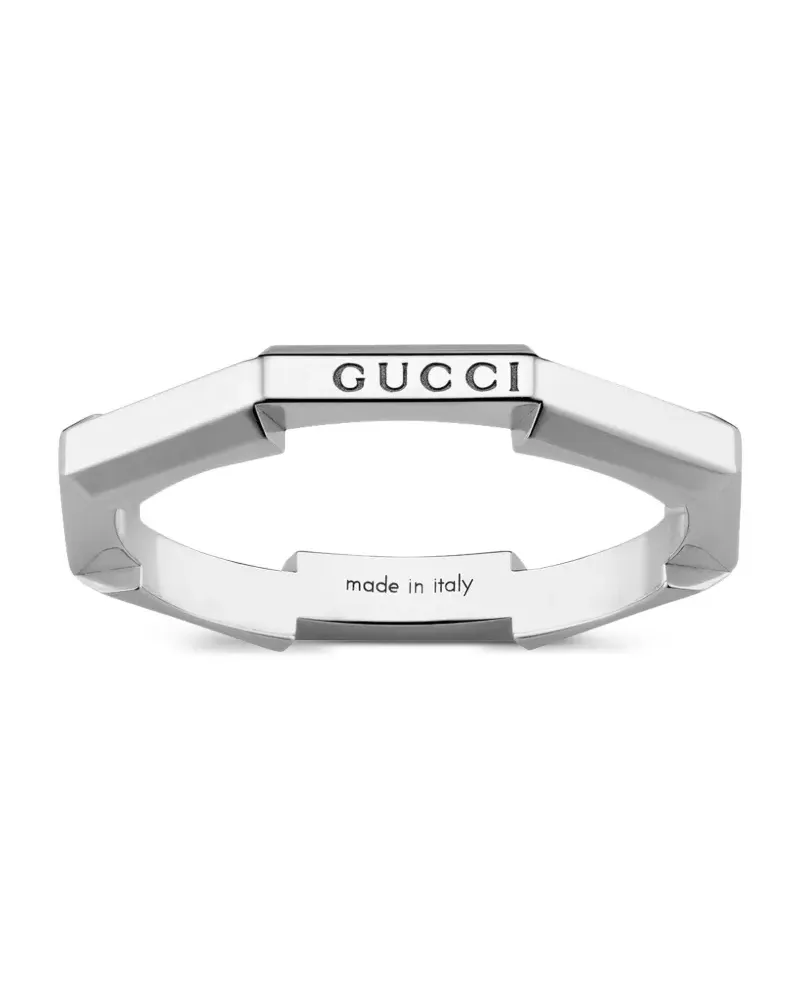 Gucci 18kt Link to Love Weißgoldring - Silber Silber
