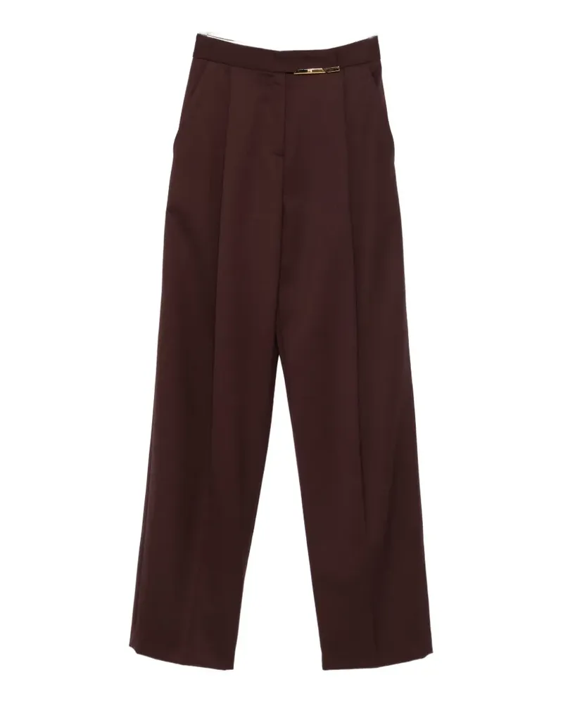 Elisabetta Franchi pleated-front tailored trousers - Braun Braun