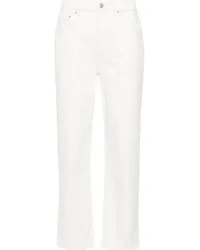 Claudie Pierlot Straight-Leg-Jeans mit hohem Bund Weiß