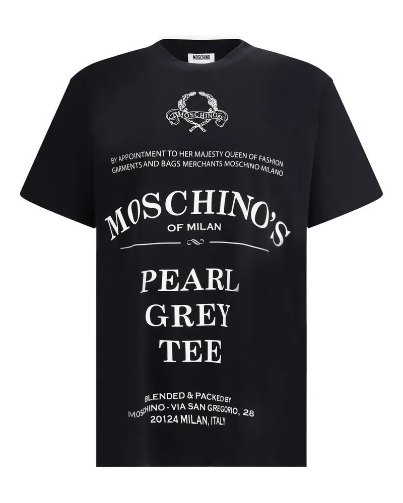Moschino T-Shirt mit Logo-Print - Schwarz Schwarz