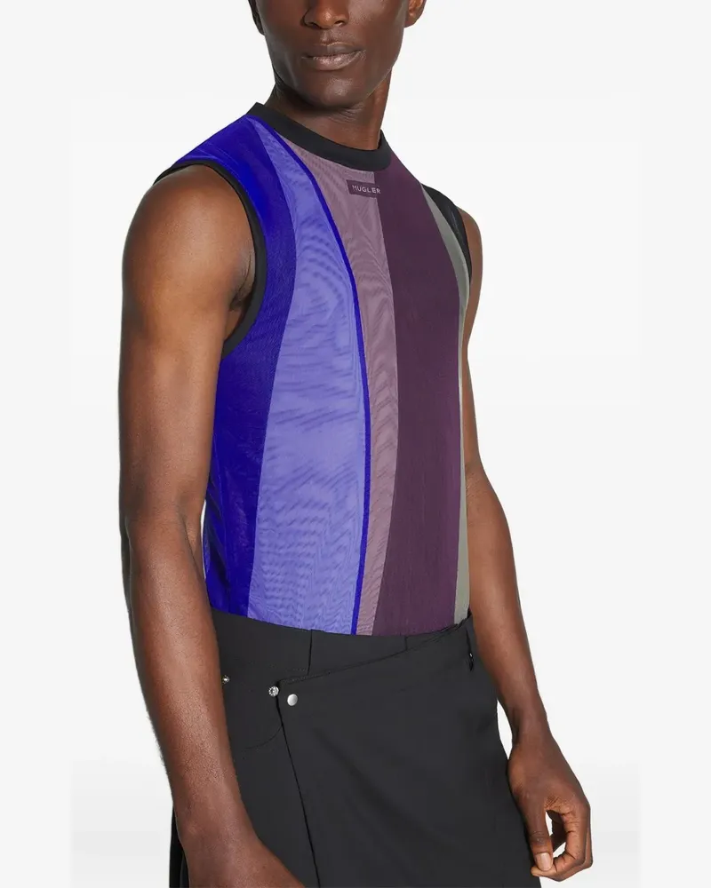 Thierry Mugler Top mit Einsätzen - Schwarz Schwarz
