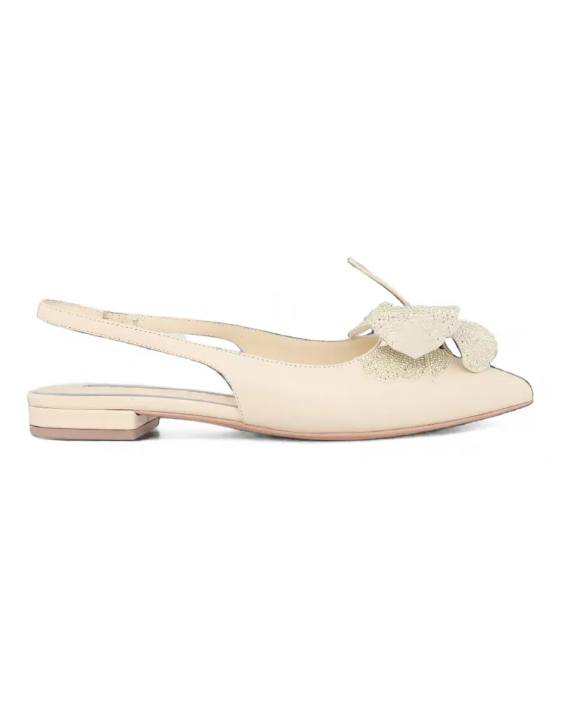 Kat Maconie Slingback-Ballerinas mit Blumenapplikation - Schwarz Schwarz