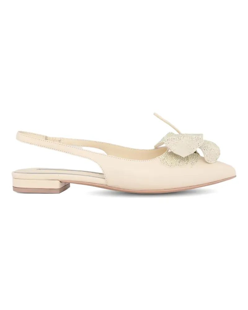 Kat Maconie Slingback-Ballerinas mit Blumenapplikation - Weiß Weiß