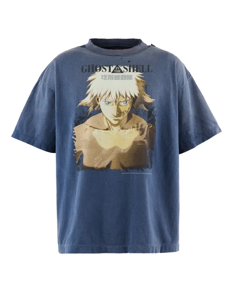 SAINT MXXXXXX graphic-print T-shirt - Blau Blau