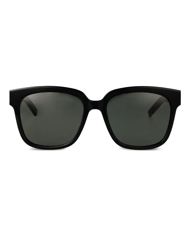 Saint Laurent Sonnenbrille mit eckigem Gestell - Schwarz Schwarz