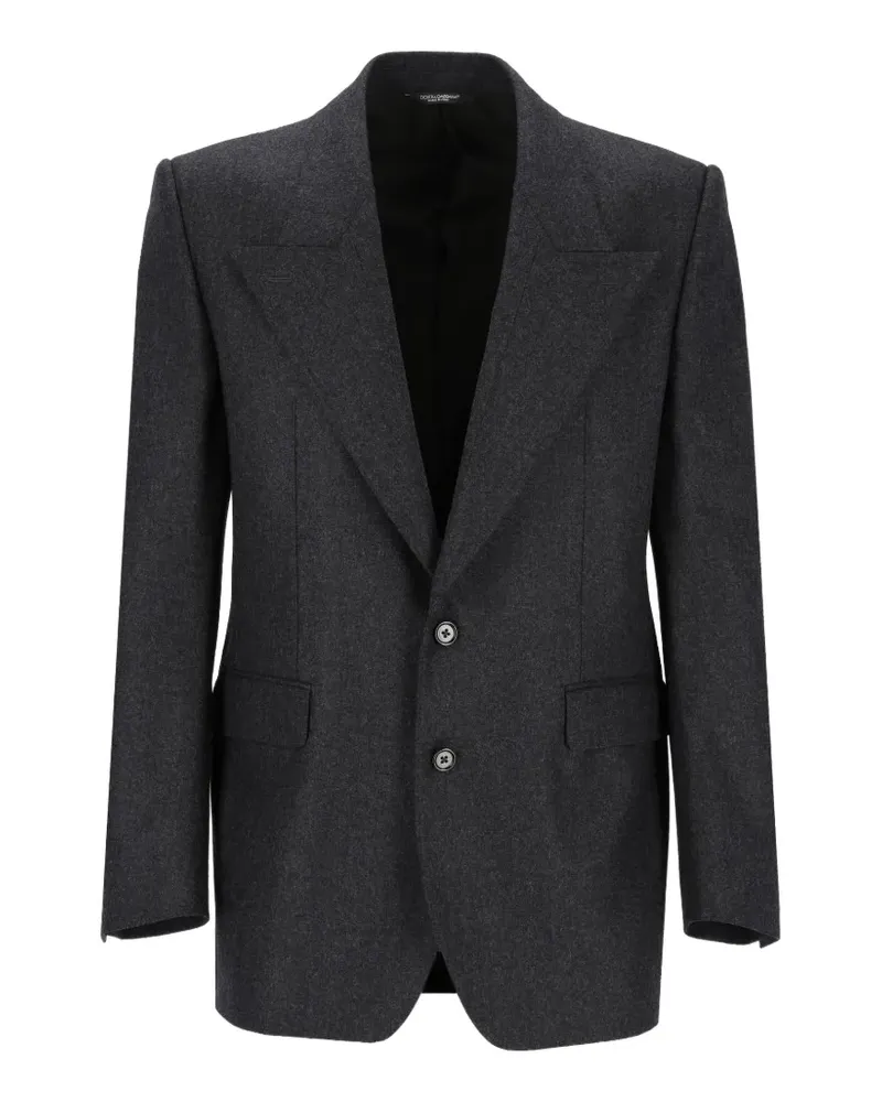 Dolce & Gabbana single-breasted virgin wool blazer - Grau Grau