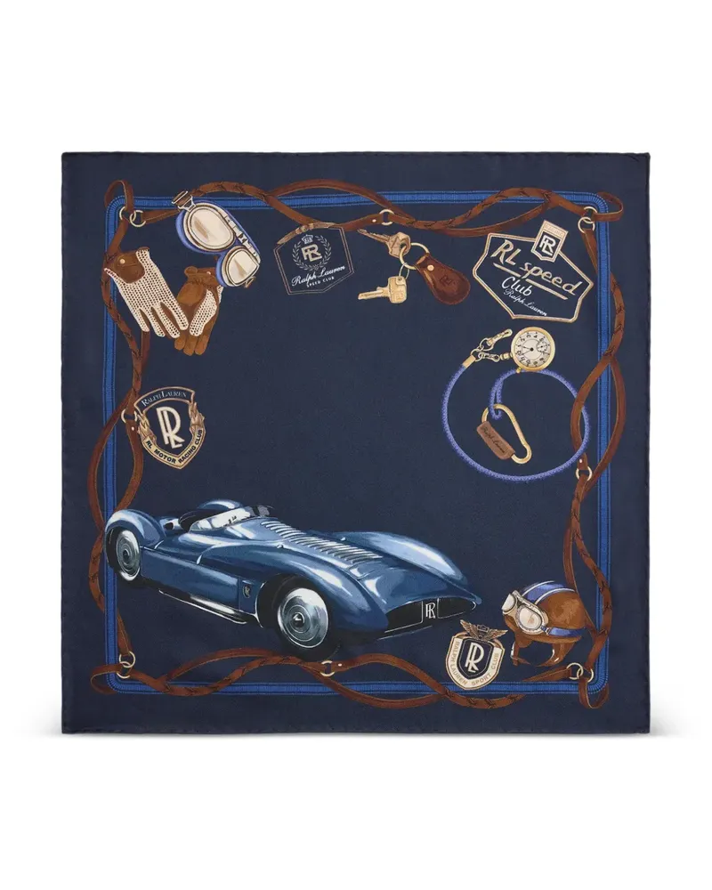 Ralph Lauren Einstecktuch mit Auto-Print - Blau Blau