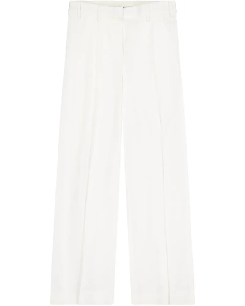 Laneus Wide-Leg-Hose mit Bundfalten - Weiß Weiß