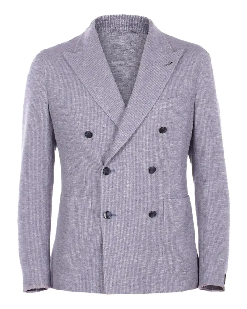 Tagliatore double-breasted peaked-lapel blazer - Blau Blau