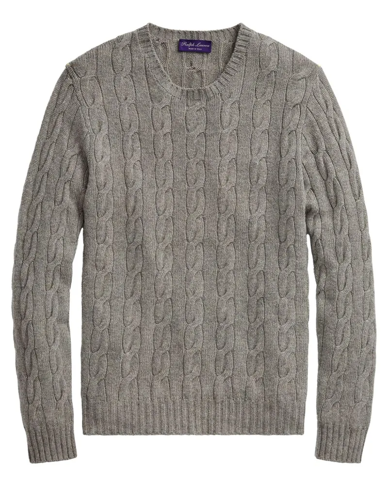Ralph Lauren Kaschmirpullover mit Zopfmuster - Grau Grau