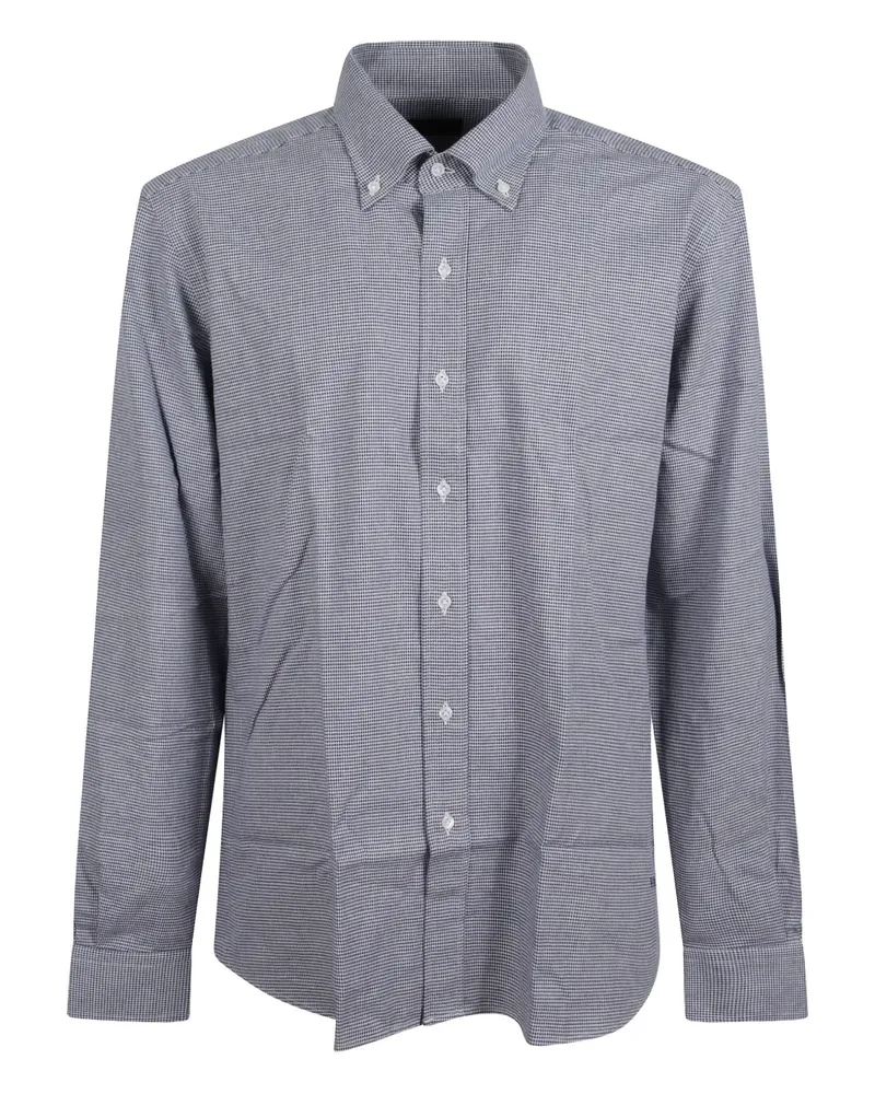 Fay all-over pattern long-sleeve shirt - Blau Blau