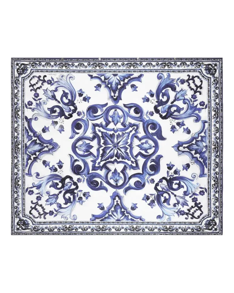 Dolce & Gabbana Bettbezug mit Blumen (260cm x 220cm) - Weiß Weiß