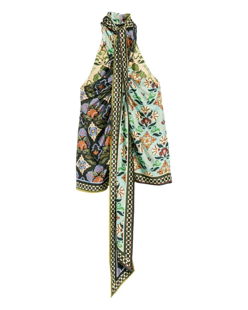 ALEMAIS geometric-pattern blouse - Blau Blau