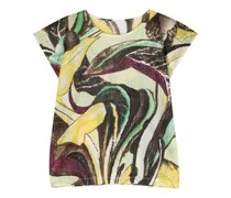 Plissiertes Hemd mit abstraktem Muster