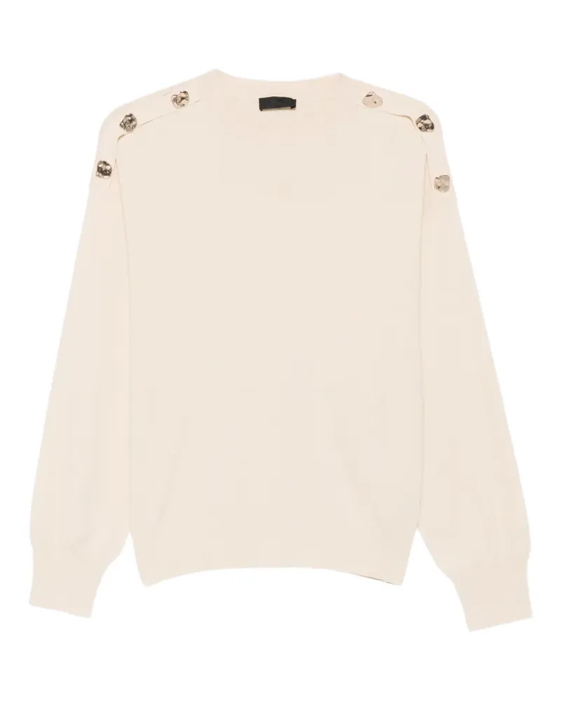 Liu Jo Pullover mit Knopfdetail und Schulterschlitz - Nude Nude
