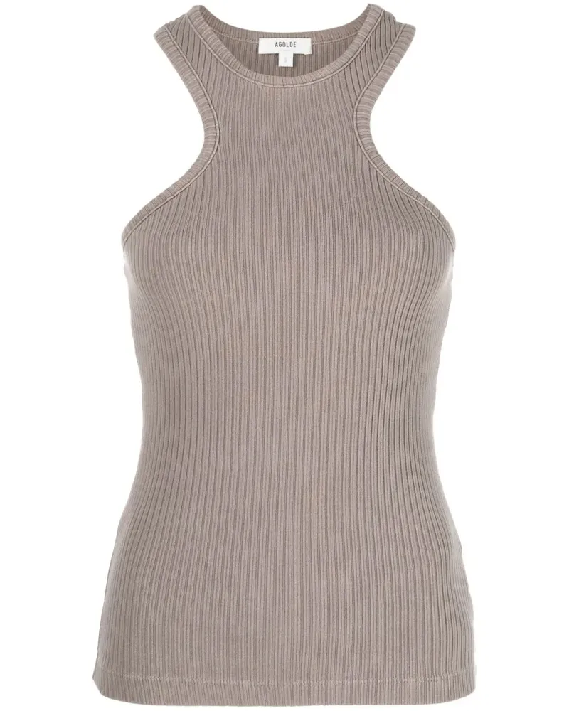 AGOLDE Geripptes Strickoberteil - Nude Nude