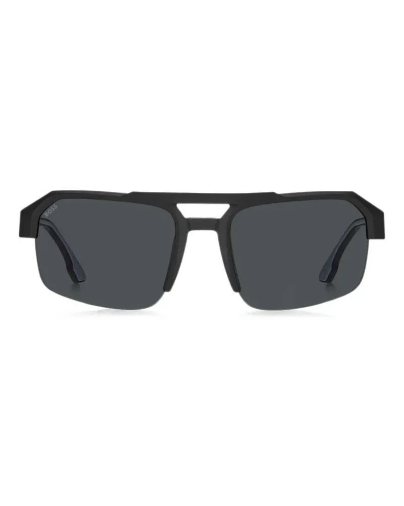 HUGO BOSS black sunglasses with temple insert and logo - Schwarz Schwarz