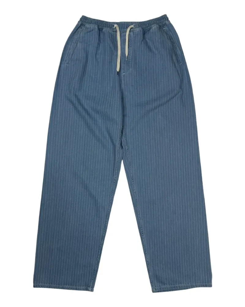 A Kind Of Guise Samurai distressed-stripe trousers - Blau Blau