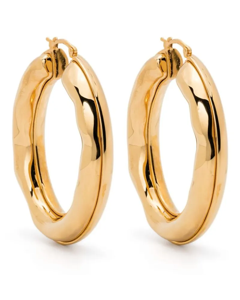 Jil Sander Asymmetrische Creolen Gold
