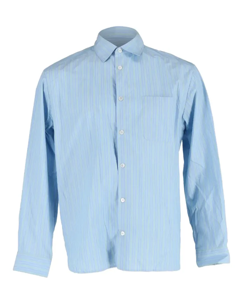 A.P.C. Gestreiftes Button-down-Hemd - Blau Blau