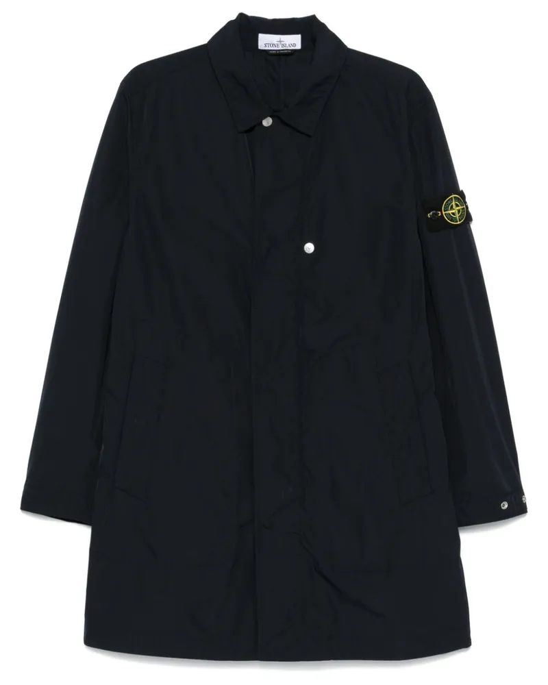 Stone Island Parka mit Kompass-Patch - Blau Blau