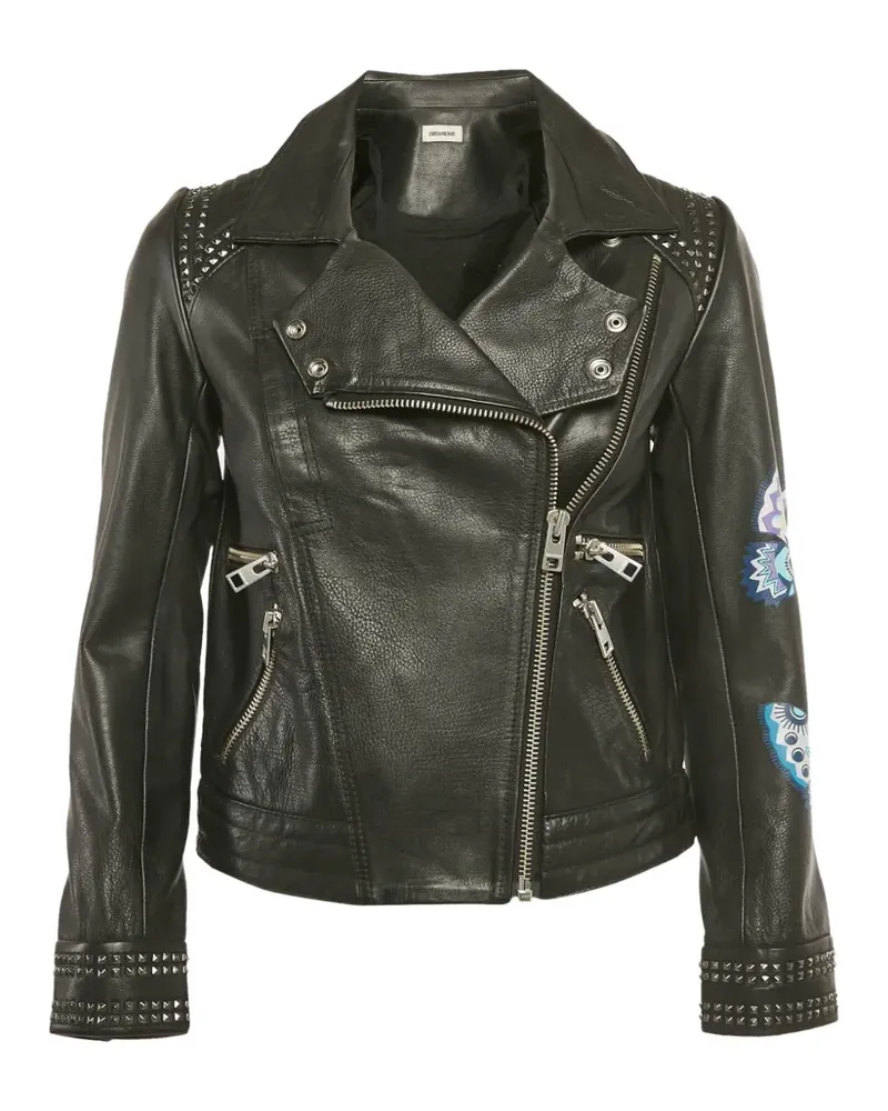 Zadig & Voltaire studded leather jacket - Schwarz Schwarz