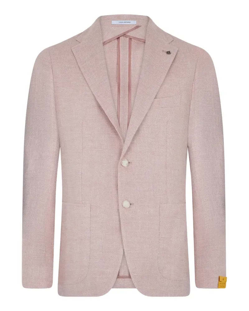 Tagliatore herringbone-pattern single-breasted blazer - Rosa Rosa