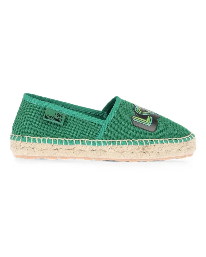 Moschino Espadrilles mit Logo-Print - Grün Grün