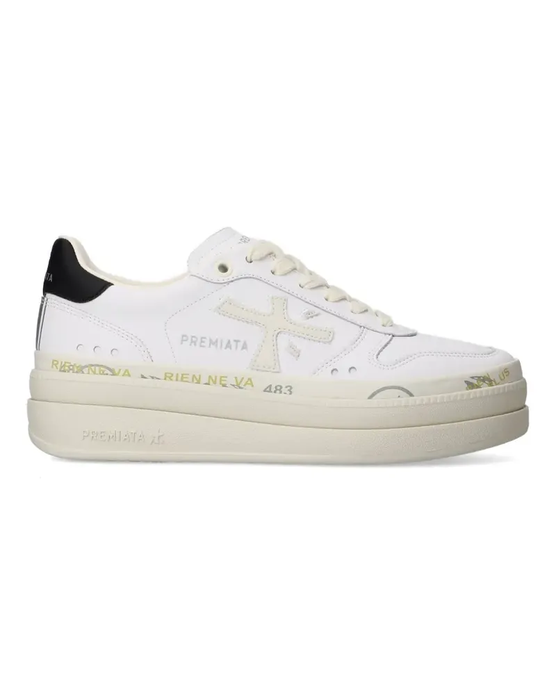 Premiata Microcol Sneakers mit Plateau - Weiß Weiß