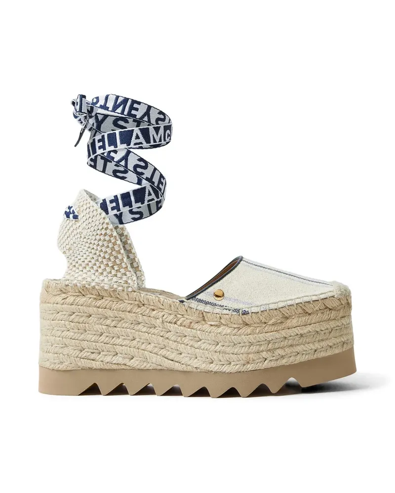 Stella McCartney Gaia striped platform espadrilles - Weiß Weiß