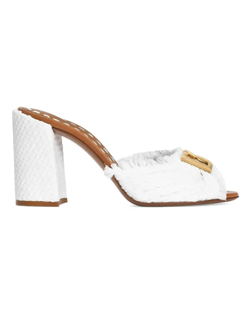 Dolce & Gabbana Mules aus Raffia - Weiß Weiß