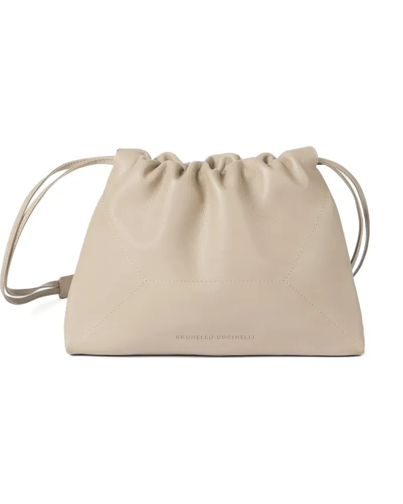 Brunello Cucinelli BC Duo monili-detail leather shoulder bag - Nude Nude