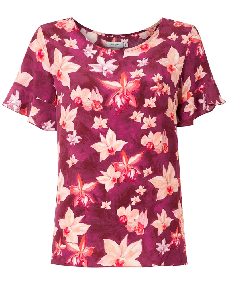 ISOLDA Anai' Seidenbluse - Violett Violett